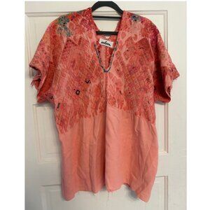Arloom. One-of-a-Kind Huipil Pink Top. Size M/L.